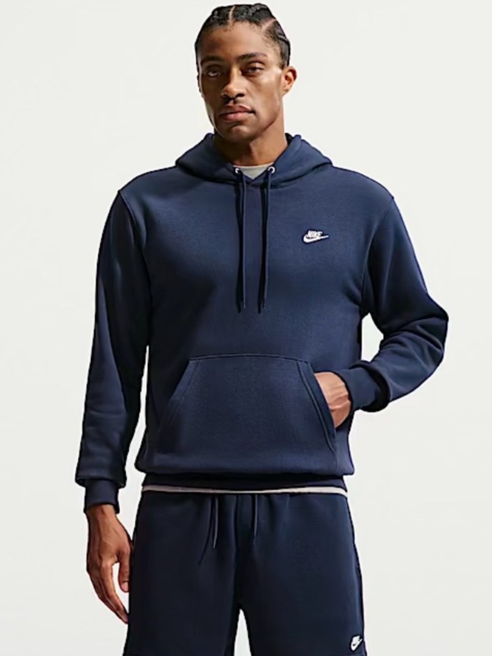 Nike club fleece Navy Hoodie